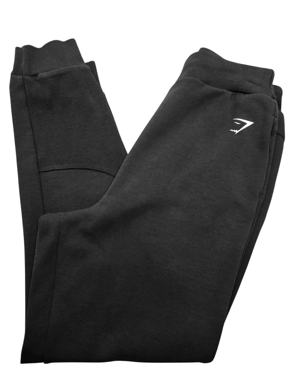 Gymshark Womens Black Joggers Size M Sweatpants Tapered Slim Fit Cuffed Ribbed